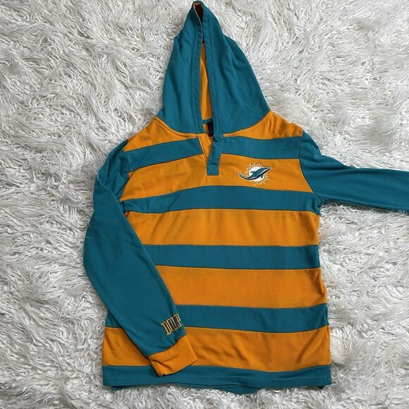 Miami Dolphins  NFL HOODED SWEATSHIRT YOUTH LARGE 14/16 - Picture 1 of 5